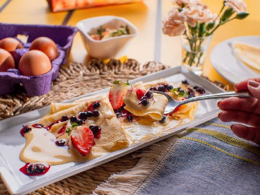 Crepes con salsa inglesa