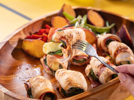 Rollitos de pollo con espinaca