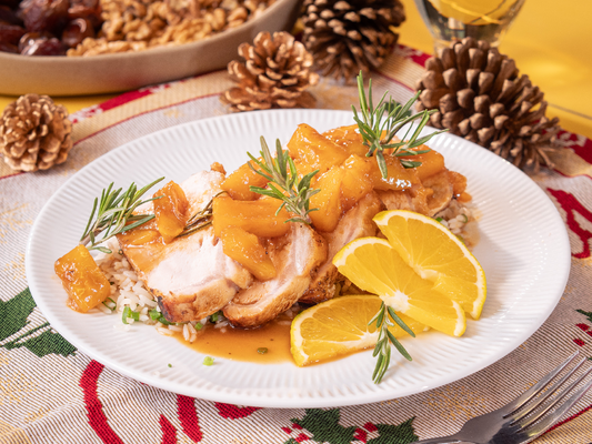 LOMO DE CERDO CON SALSA DE PIÑA Y ROMERO