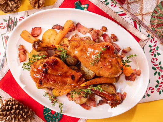 PIERNAS DE PAVO CON MIEL Y MOSTAZA