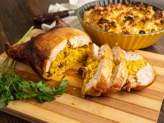 Pollo Relleno de Arroz a la Valenciana