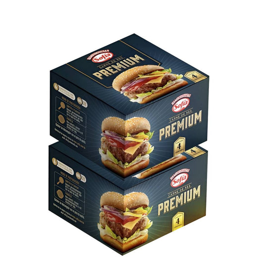 2x1 DISPLAY HAMBURGUESA PREMIUM RES SOFIA 4X150 GRS.